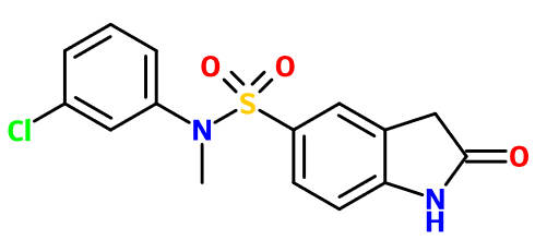 (image for) MC080204 1H-Indole-5-sulfonamide, N-(3-chlorophenyl)-2,3-dihydro-N-methyl-2-oxo-